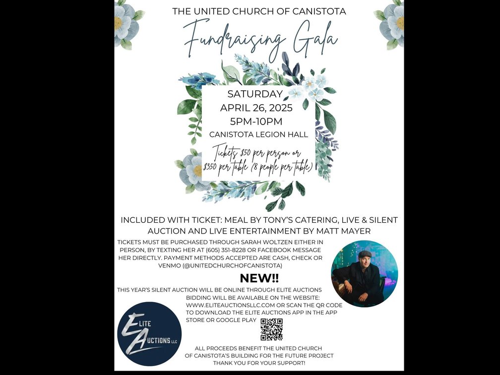 Image for The United Church of Canistota Fundraising Gala