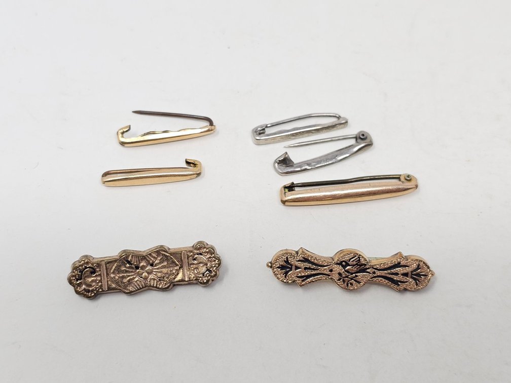 7 Gold-Filled Vintage Lingerie Pins