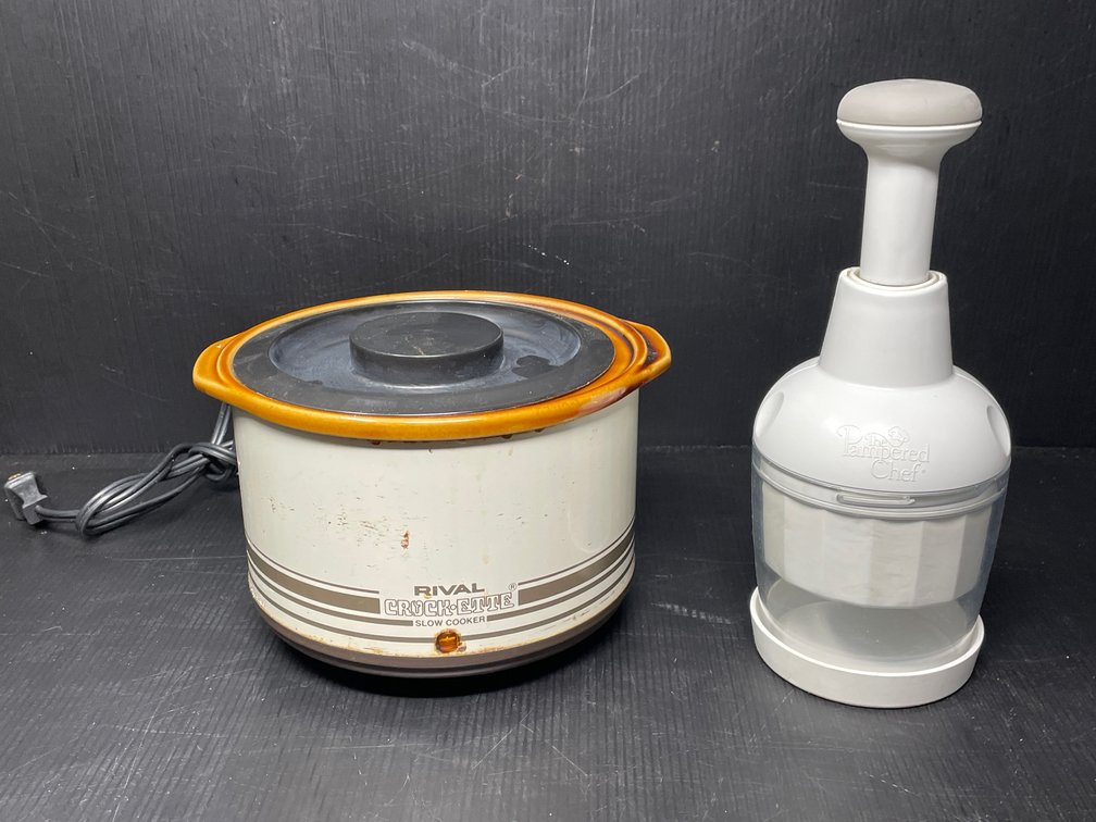 Rival Crock-ette Crock Pot and Pampered Chef Manual Food Chopper