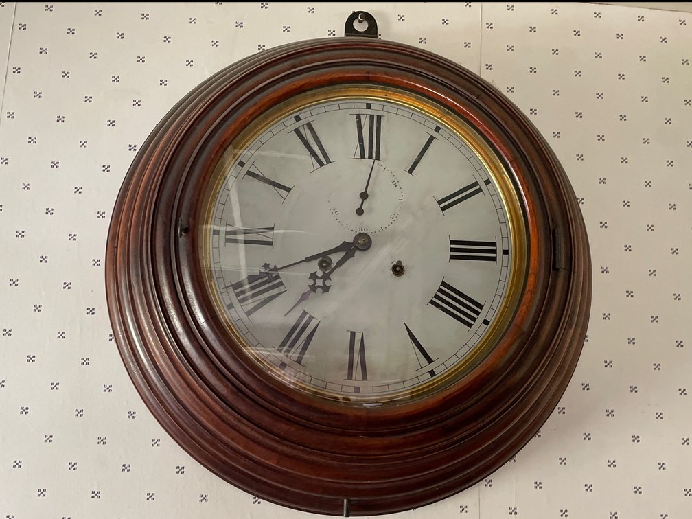 Antique Gallery Style Wall Clock, "English pub clock"