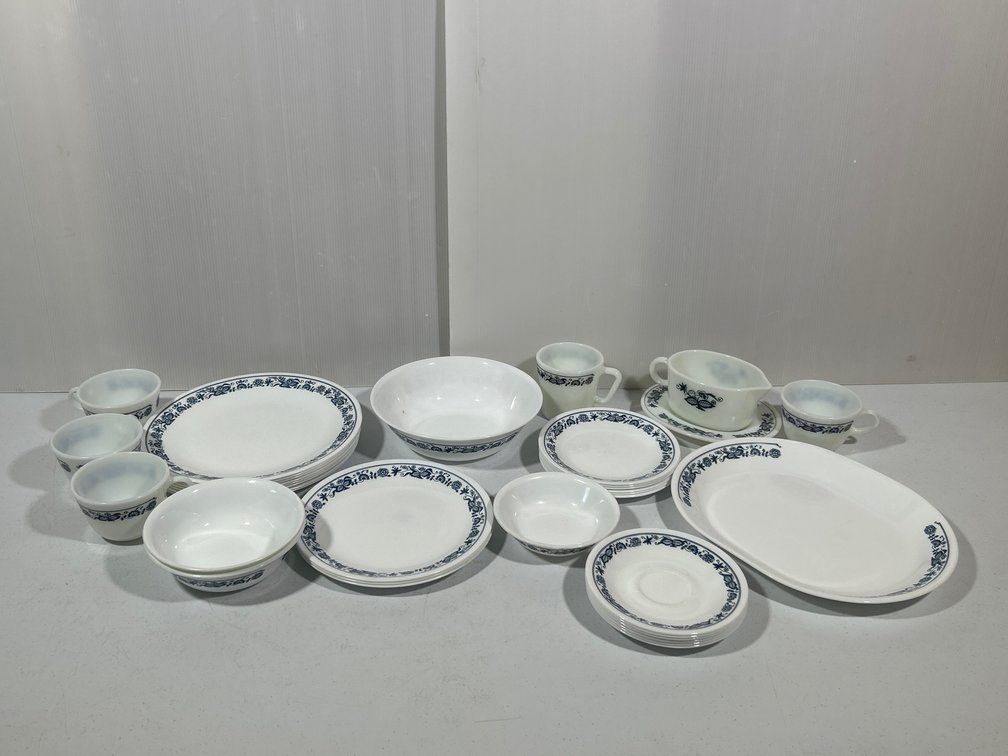Corelle "Old Town Blue" Partial Dinnerware Service