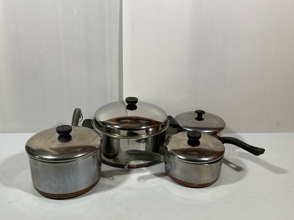 Revere Ware Cookware- 3 Sauce Pans, Large Boiler