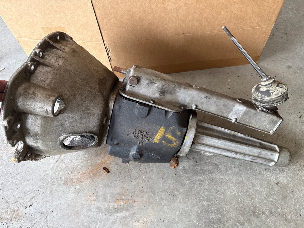 Vintage Manual Transmission and Bellhousing Assembly with Yellow Markings (Casting No. 12DA16778)