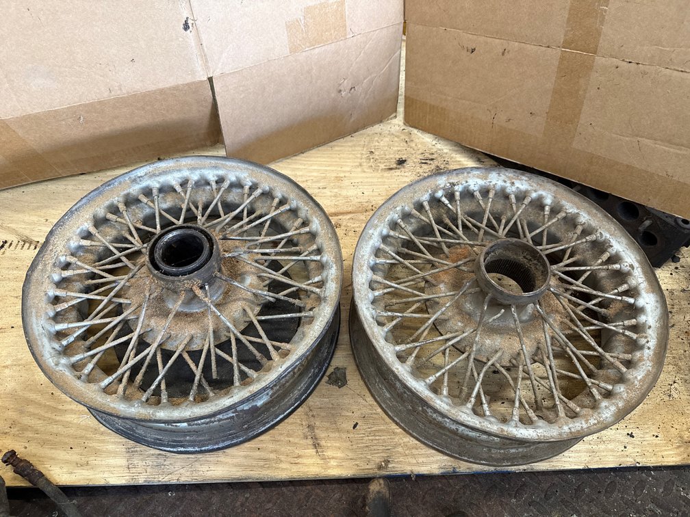 Pair of Wire Spoke Sunbeam Wheels