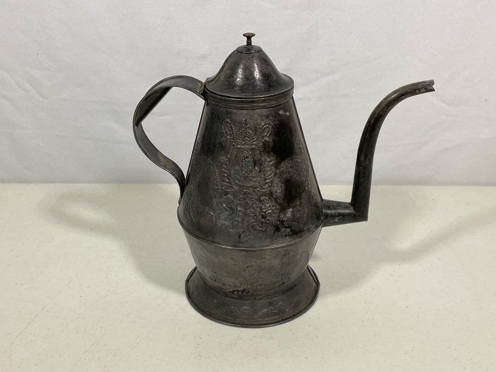 Antique TYPE Pierced Tin Coffee Pot