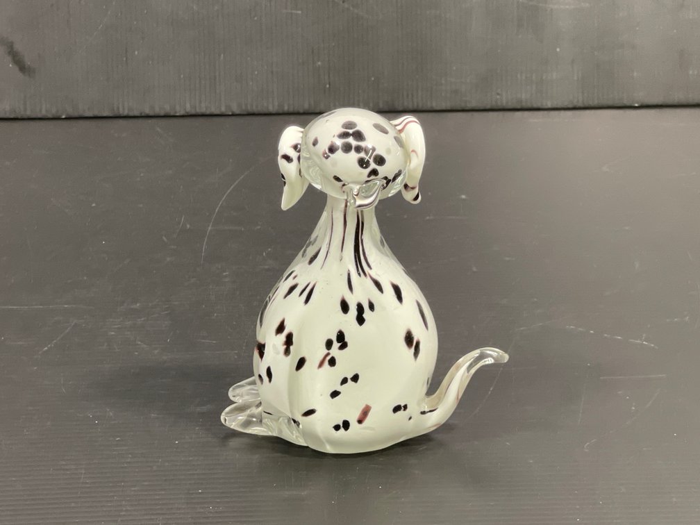 Art Glass Dalmatian Paperweight