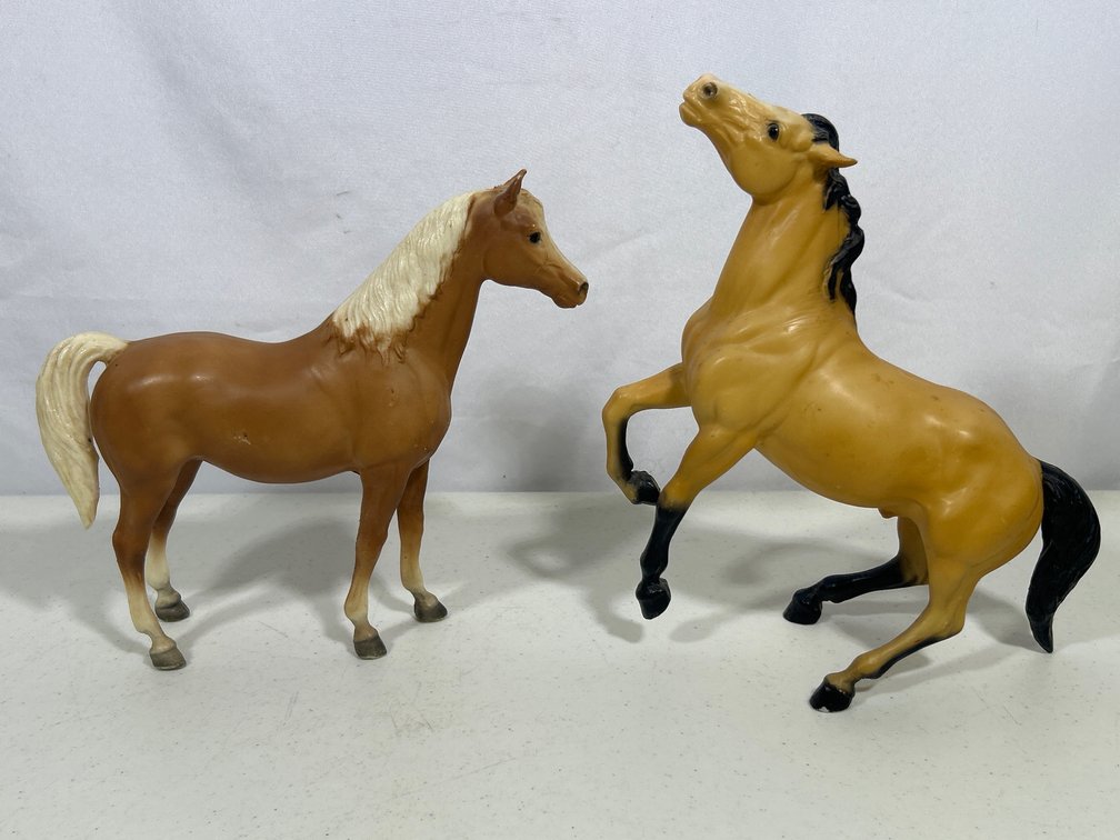 2 Breyer Horses- #5 Hope Arabian Mare and #87 Semi-Rearing Mustang "Diablo"