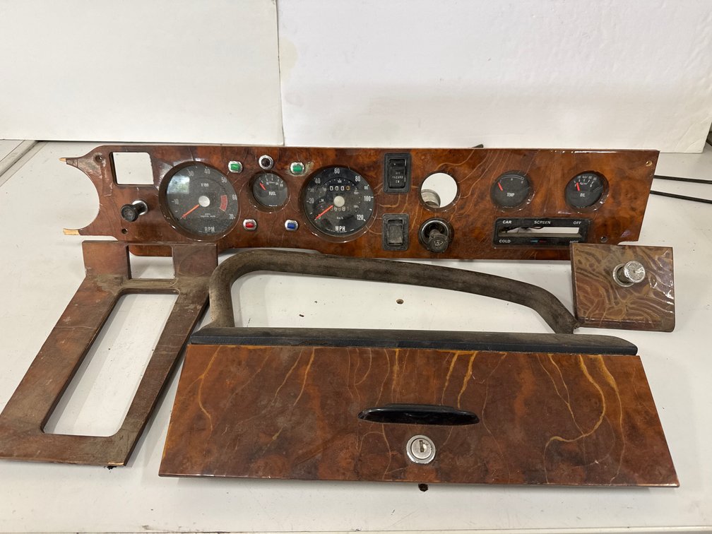 Sunbeam Wood Grain Dash Cluster