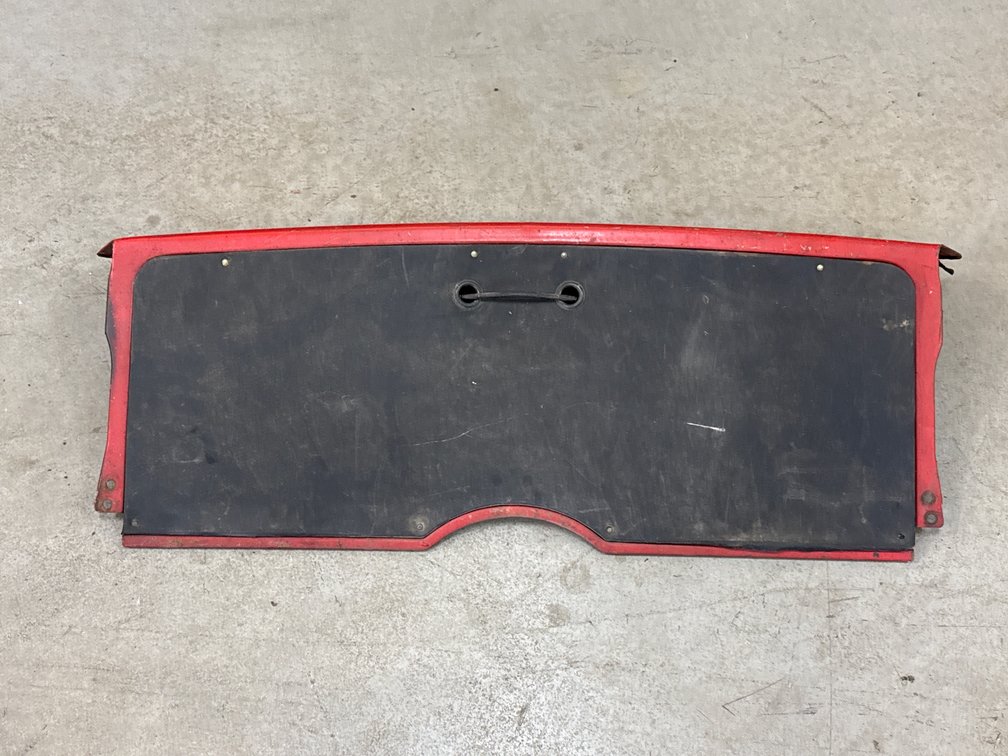 Vintage Sunbeam Convertible Soft Top Storage Compartment Cover Panel in Red (Tonneau / Convertible Top Lid)