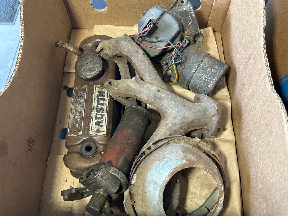 Assorted Austin Healey and Motorcycle Parts