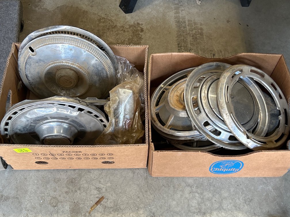Various Hub Caps, 2 Boxes