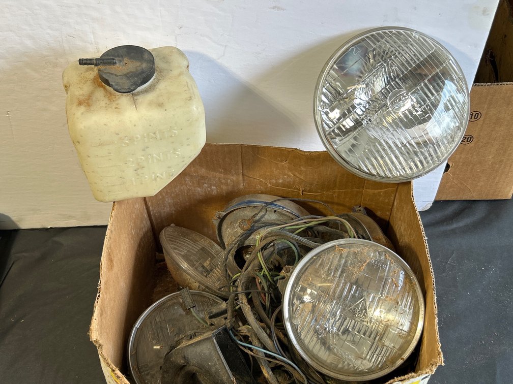 Various Headlights, Wiring, Washer Bottle, Horns for Sunbeam Auto