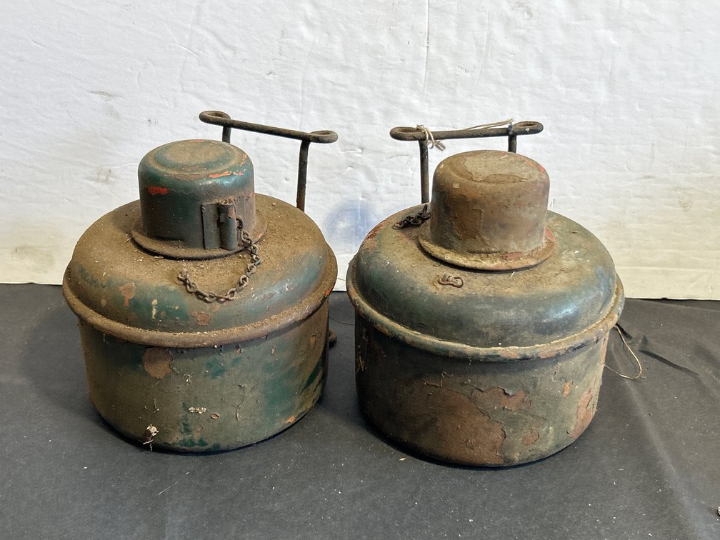 Vintage Flair Pots, aka Kerosene Smudge Pots