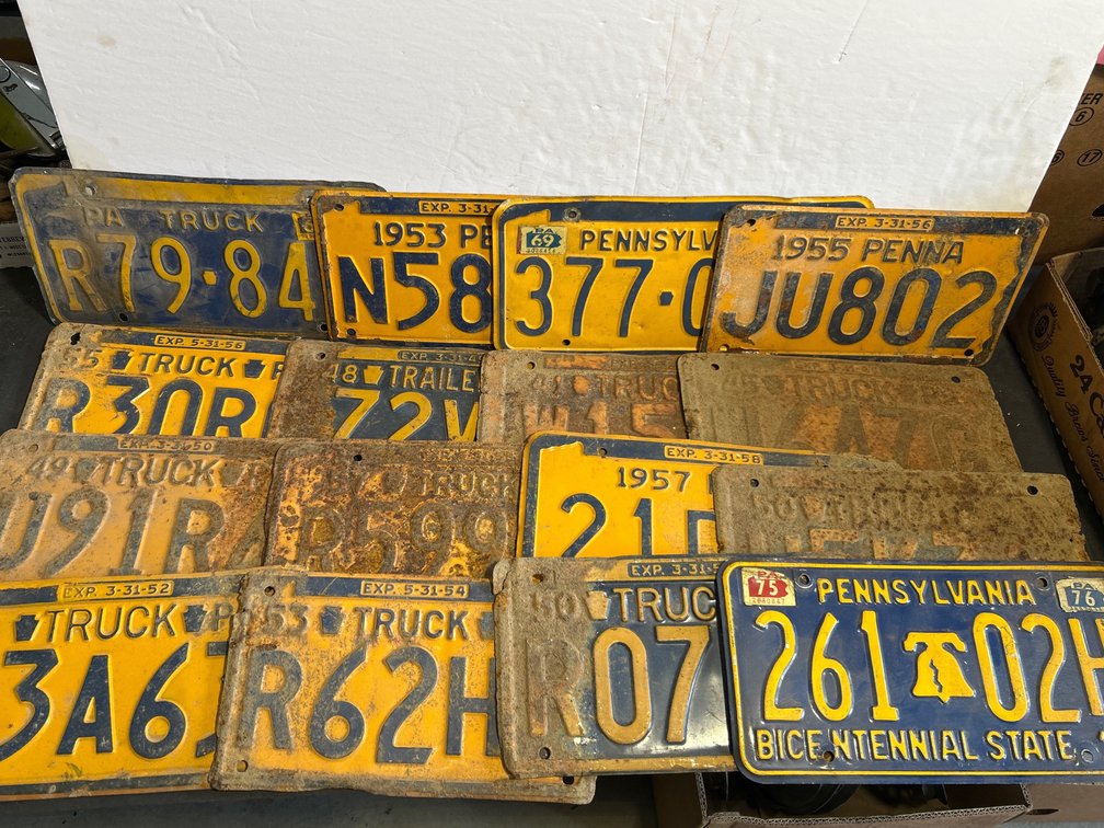 PA License Plates, Vintage 1950's-1970's, Truck and other