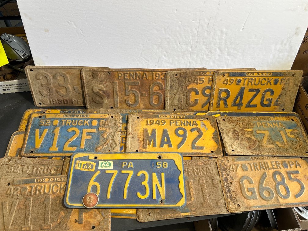 PA License Plates, Vintage 1930's-1970's, Truck and other
