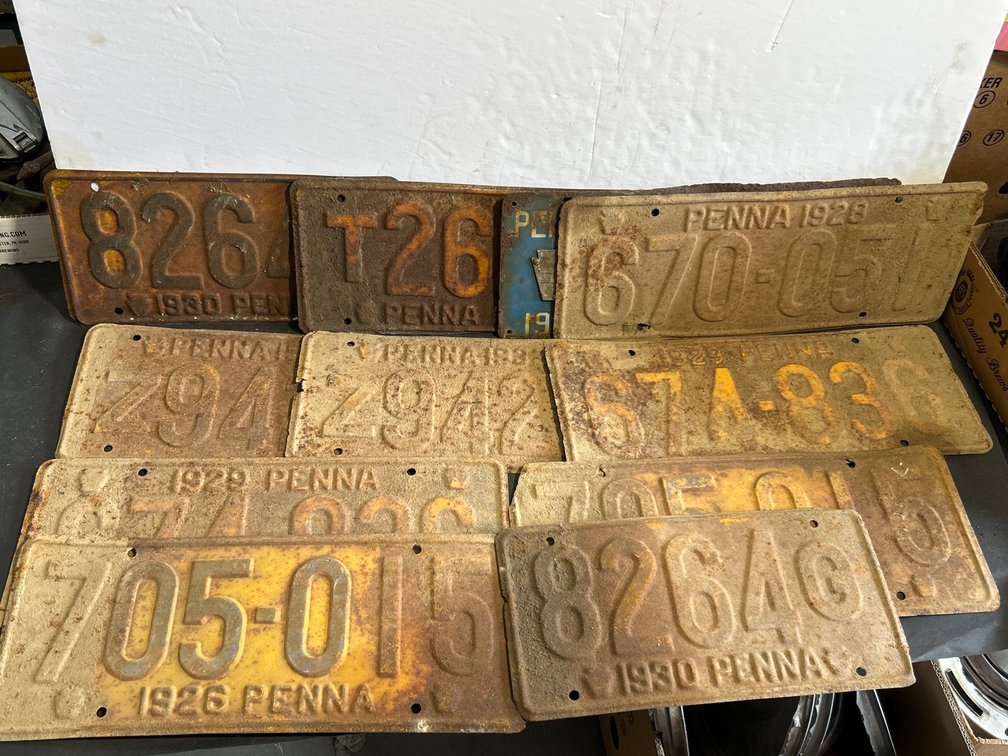 PA License Plates, Vintage 1920's-1930's