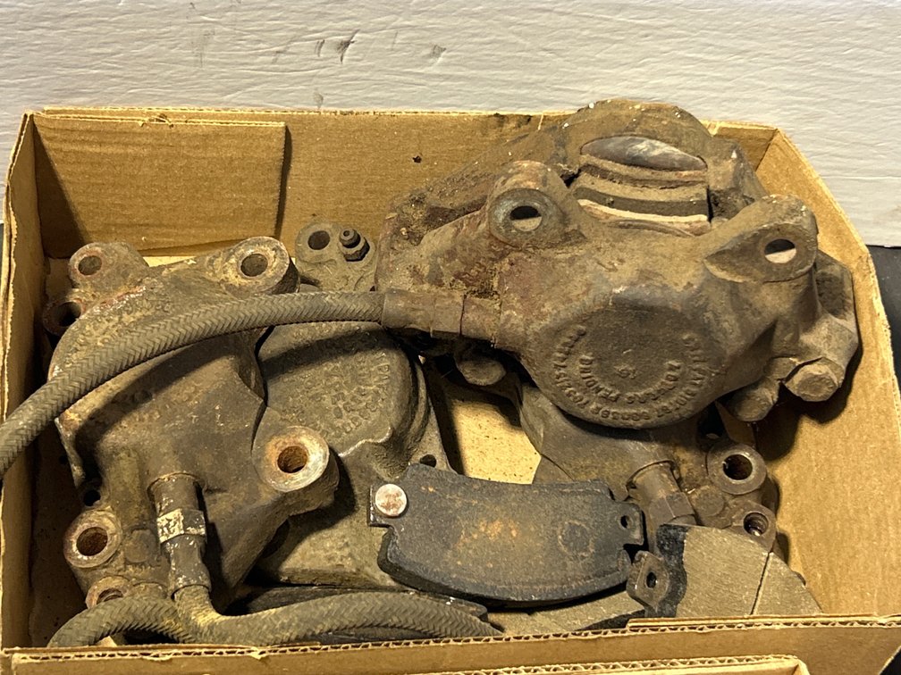 Vintage Heavy-Duty Single-Piston Disc Brake Caliper Assembly