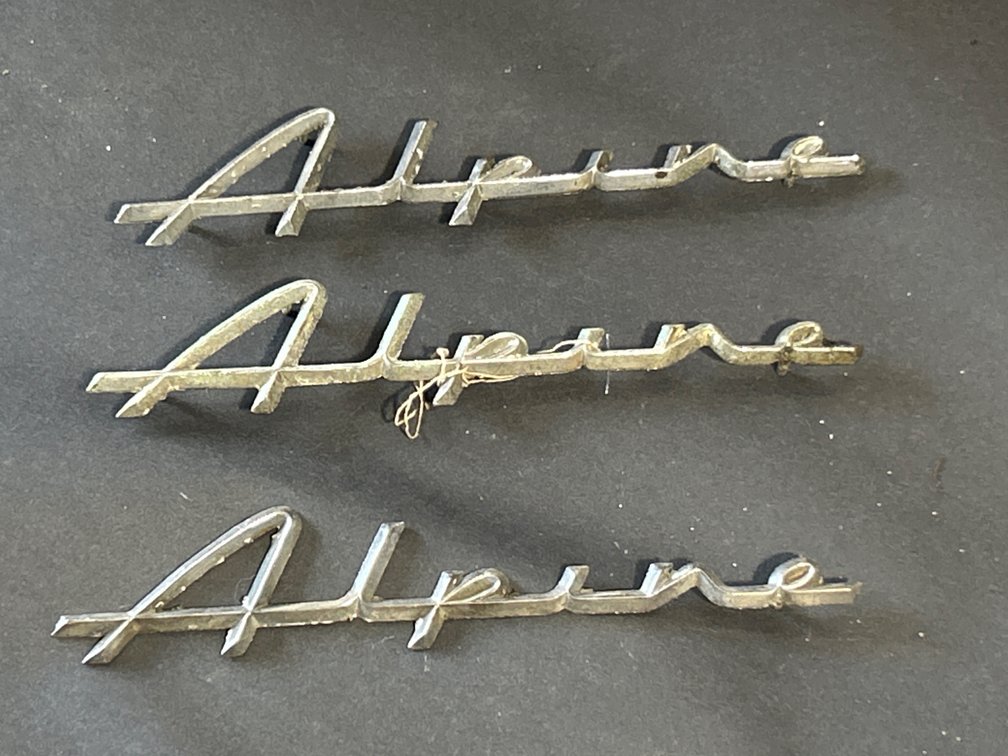 Three Original Alpine Body Emblems