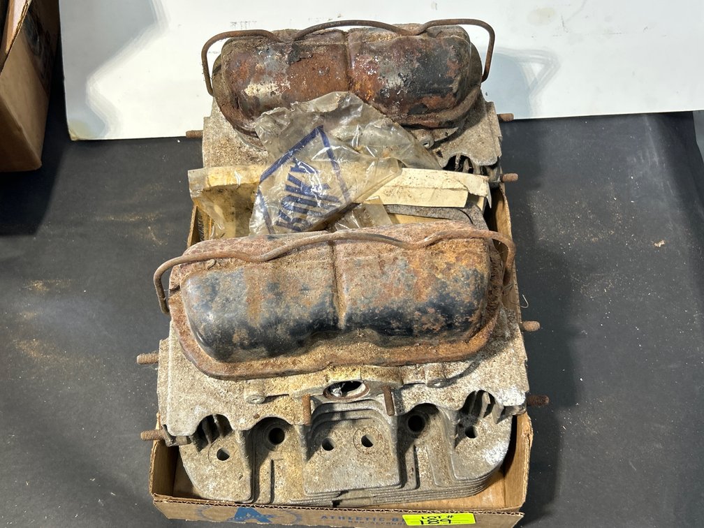 Vintage Air-Cooled Twin-Cylinder Engine Cylinder Heads