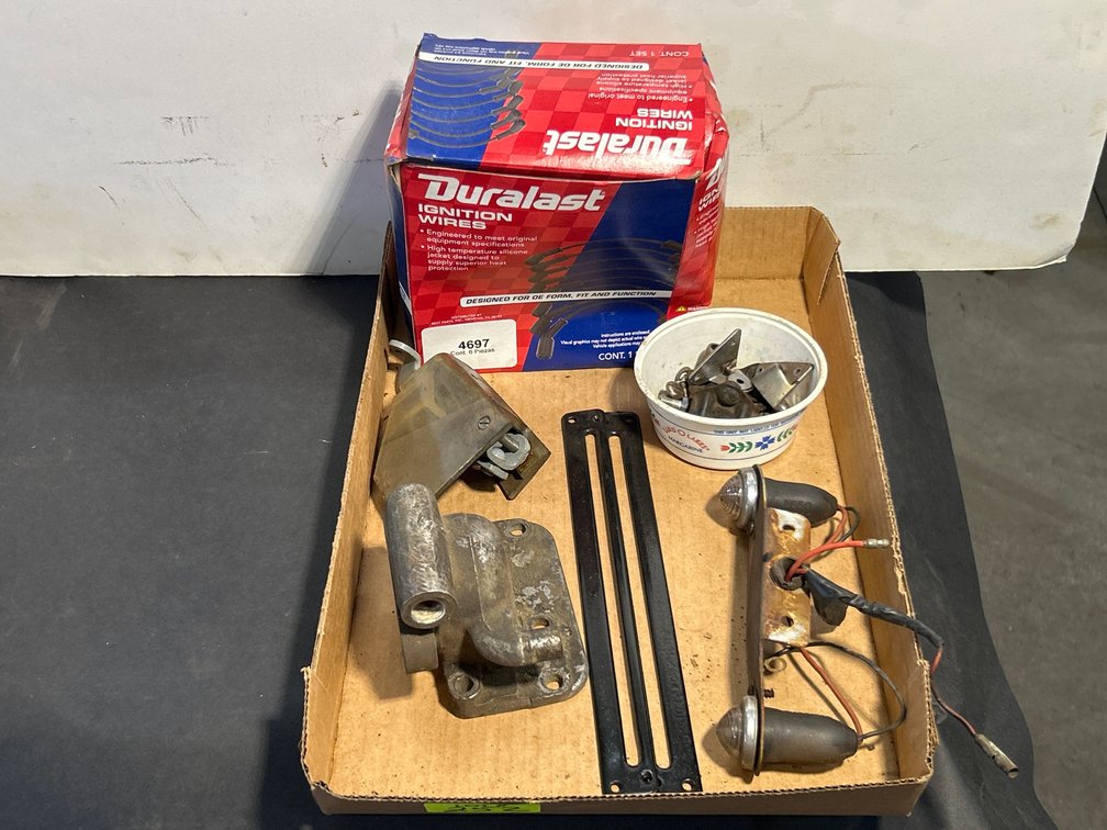 Vintage Automotive Ignition Wires, Water Neck, and Hardware