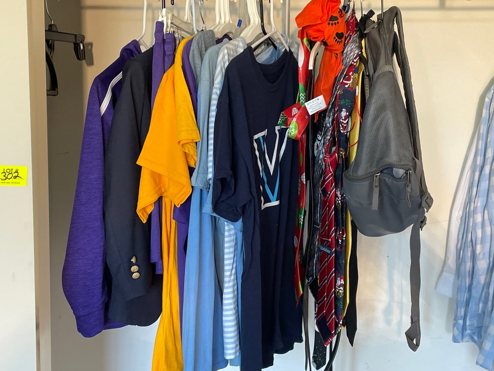 Men's T-Shirts, Jacket, Under Armor Backpack, Assorted Ties,