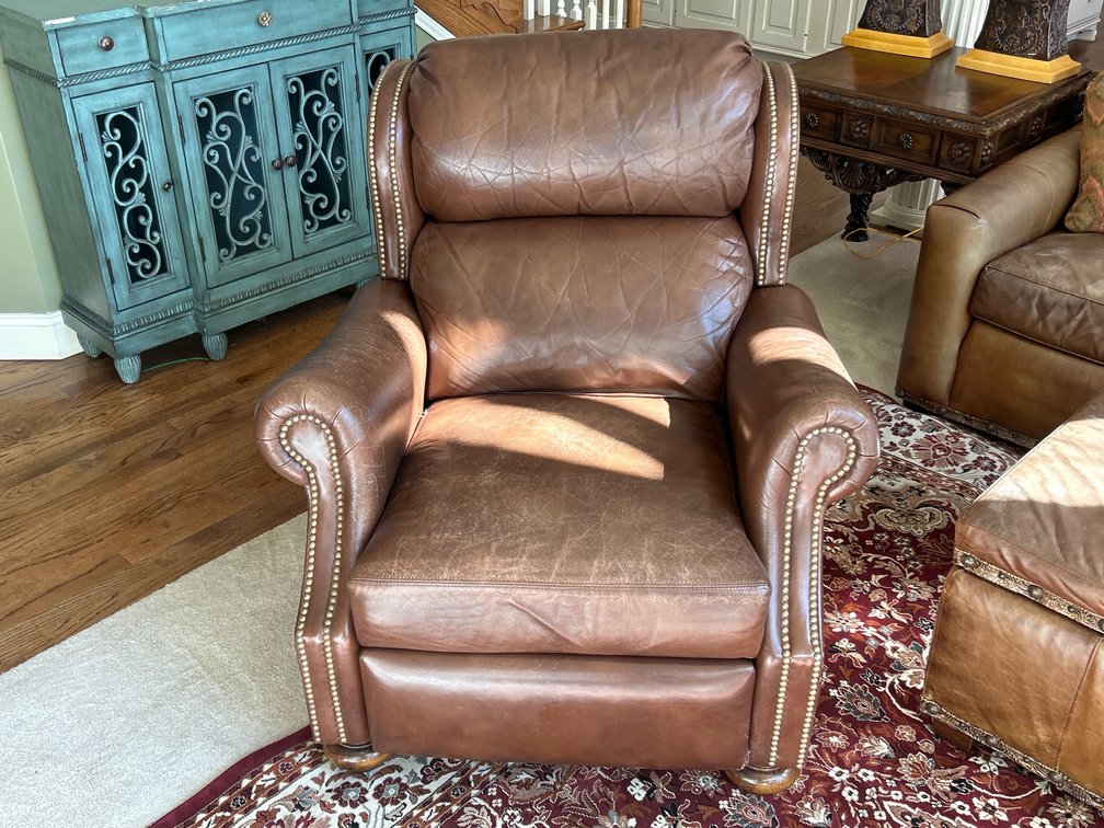 Brown Leather Electric Recliner