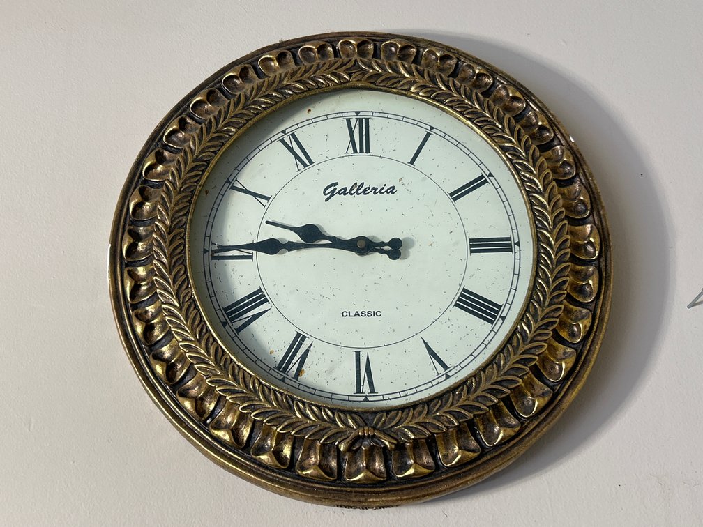 Galleria Round Gilt Framed "Classic" Clock