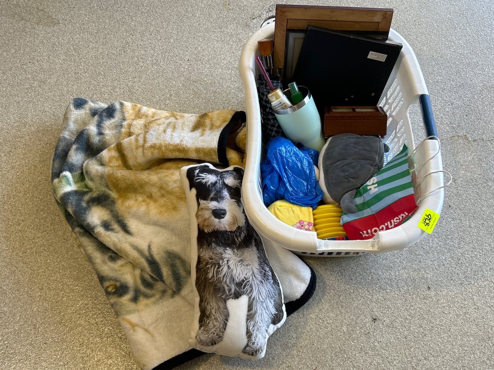 Schnauzer Throw & Pillow, Wash Basket with Frames, Travel Cup, Umbrella, Inflator, Etc.