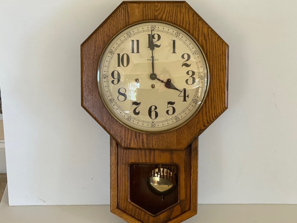 Howard Miller Oak Regulator Wall Clock