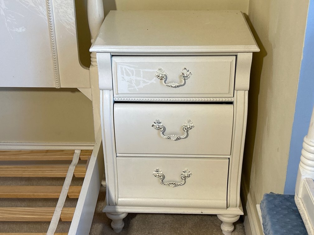 Stanley Furniture White 3-Drawer Night Stand