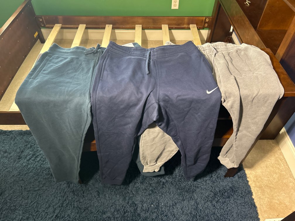 3 Pairs of Men's Sweatpants- Nike & Champion with Tags, Abercrombie & Fitch, All Size L
