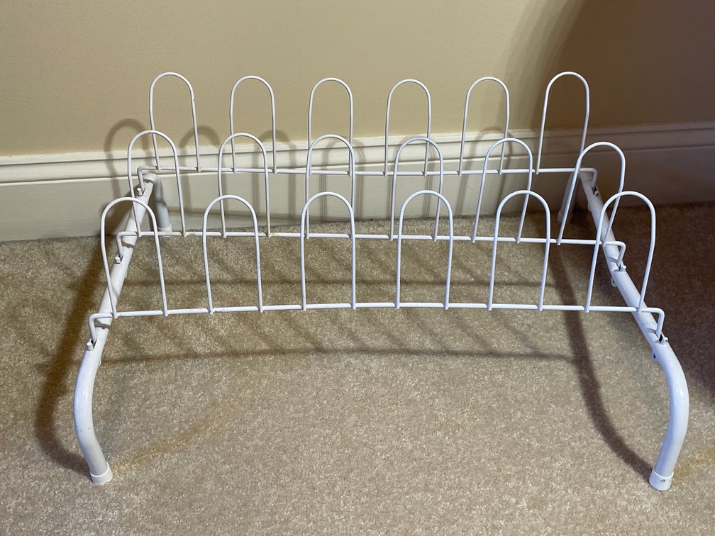 White Wire Shoe Rack
