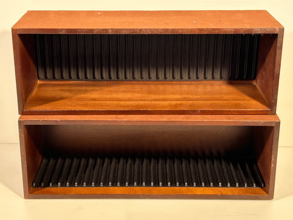2 Wooden Stackable CD Holders