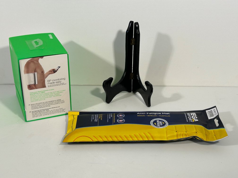 Blood Pressure Cuff with Box, New Anti-Fatigue Mat, Wooden Easel
