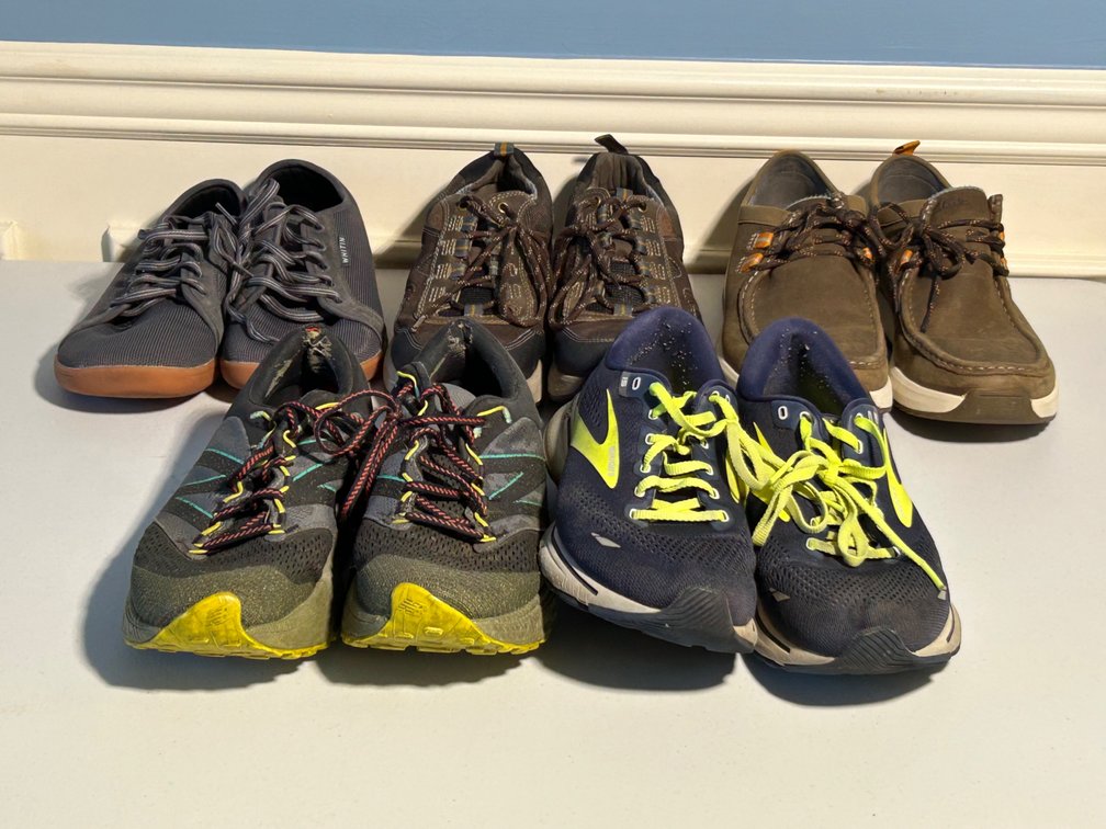 5 Pairs of Men's Shoes, Sneakers- Sizes 10-1/2, 11