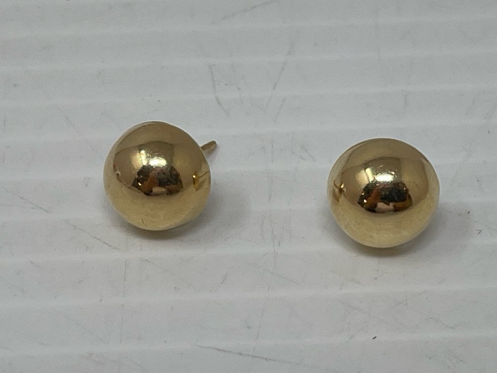 Gold Button Style Earrings