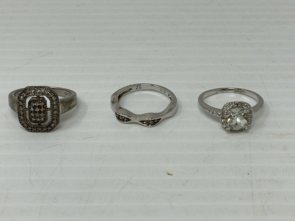3 Sterling Rings