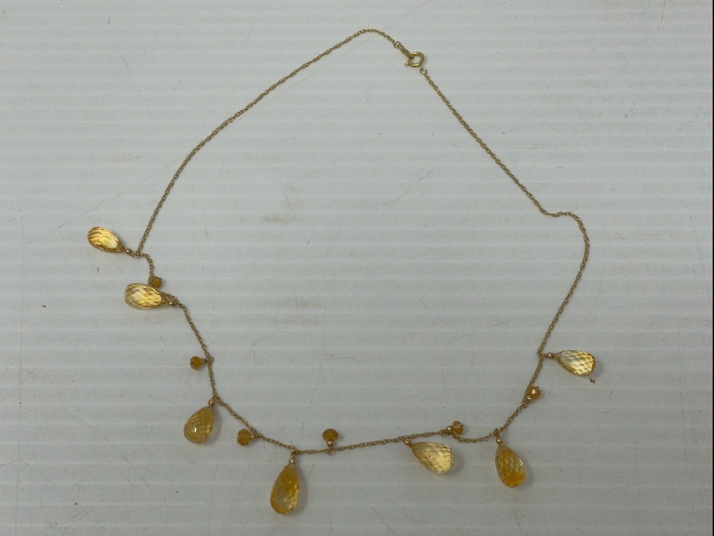 Gold and Citrine Necklace