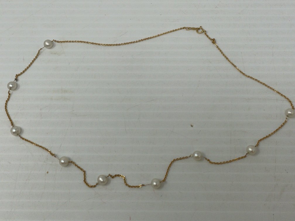 Gold and Pearl Necklace