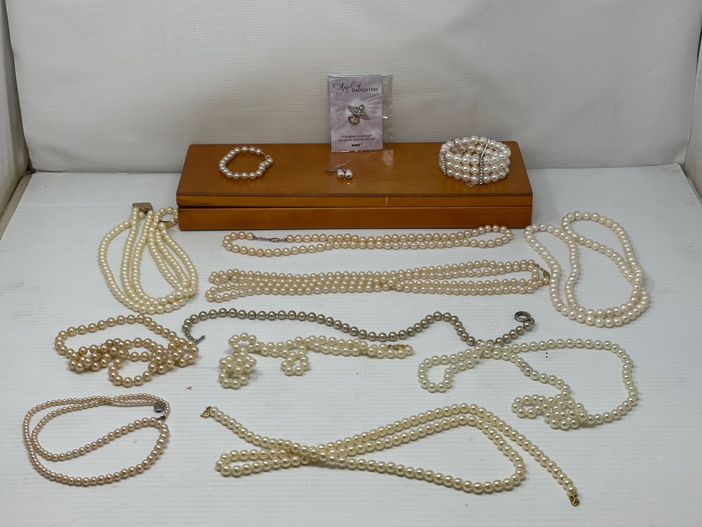 Grouping of Faux Pearl Jewelry