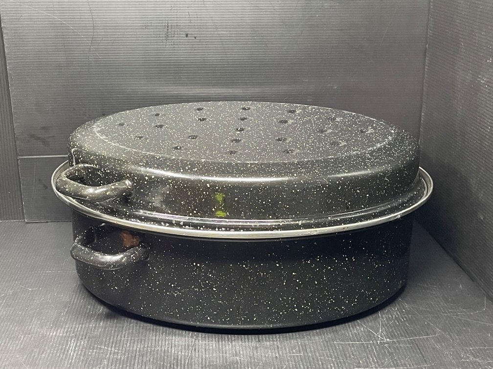 Black Enamelware Roaster