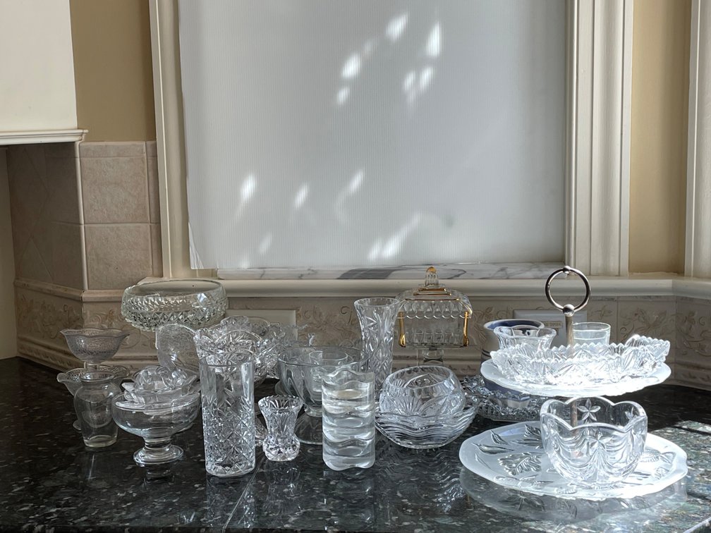 Clear Glass Serving and Other Pieces