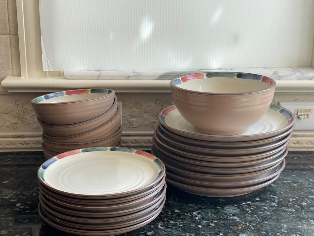 Noritake Stoneware "Warm Sands" Partial Dinner Service