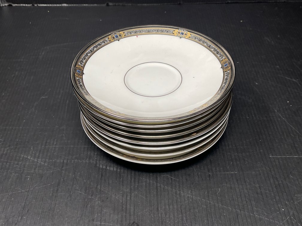 8 Lenox "Vintage Jewel" Saucers