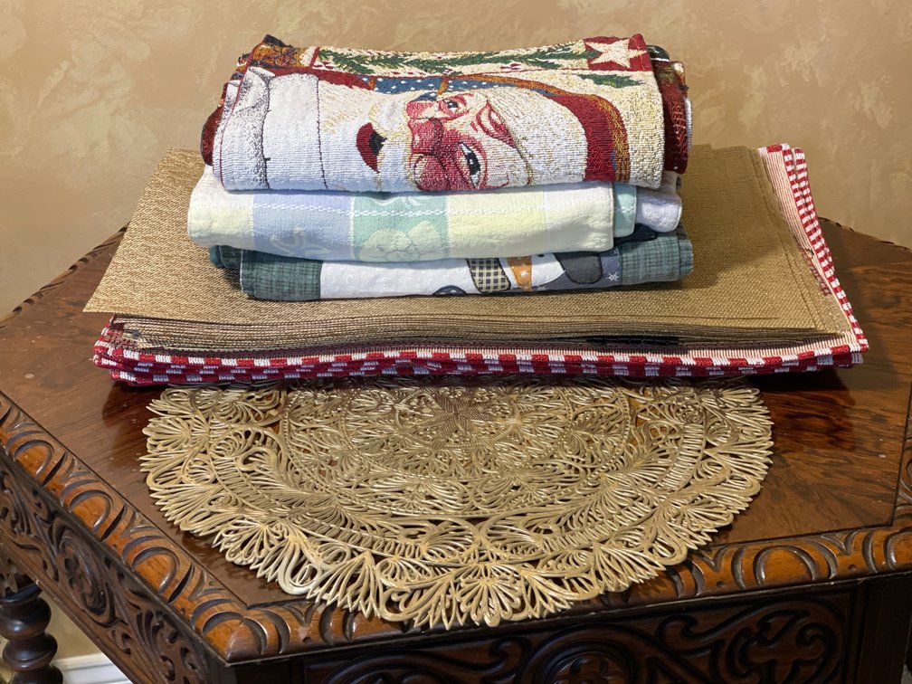 Assorted Place Mats- Woven, Tapestry, Quilted, Wicker, More