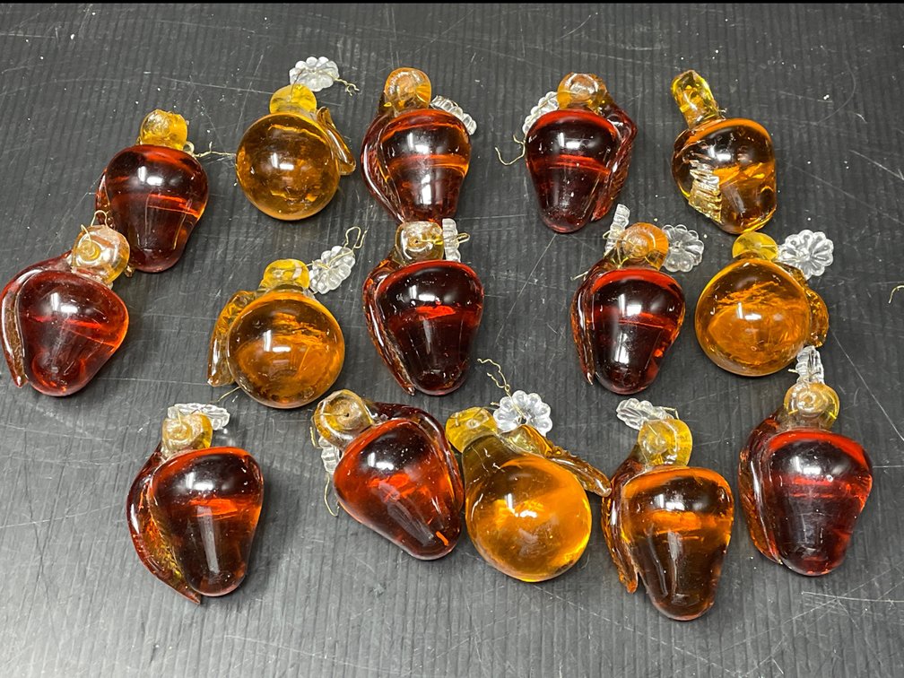 15 Hand-Blown Glass Fruit Ornaments