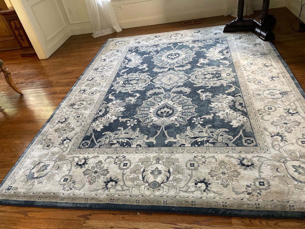 Area Rugs in Blues, Grays, Cream