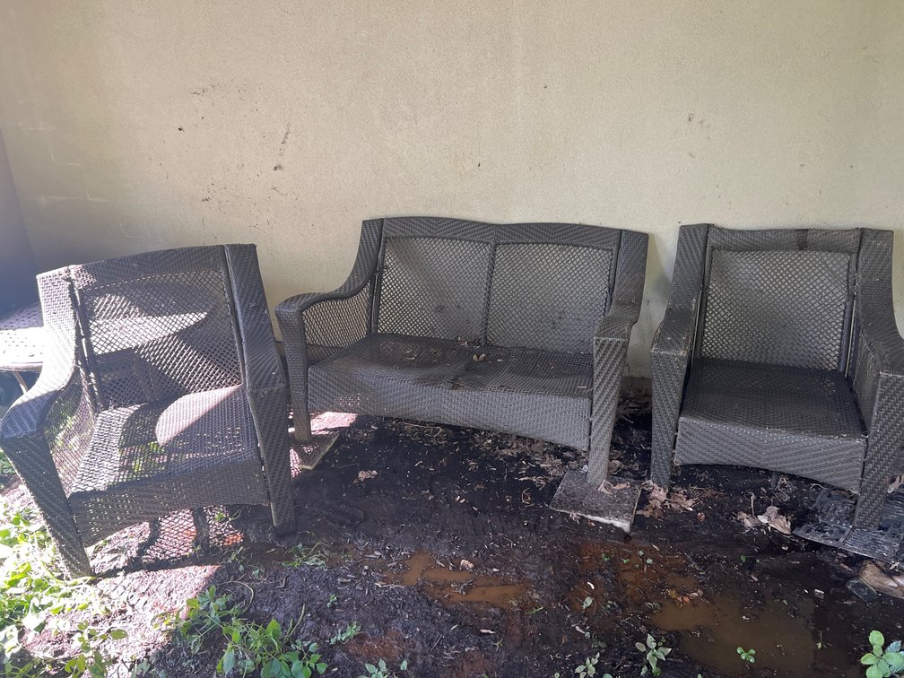 Wicker Settee and 2 Matching Chairs