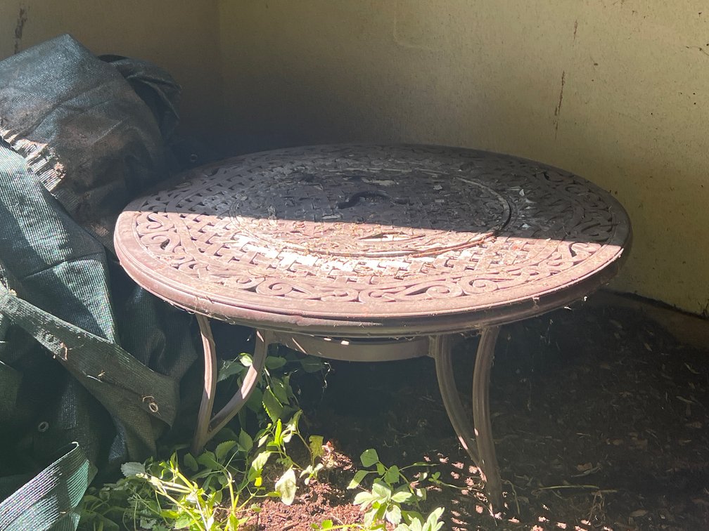 Low Metal Patio Table