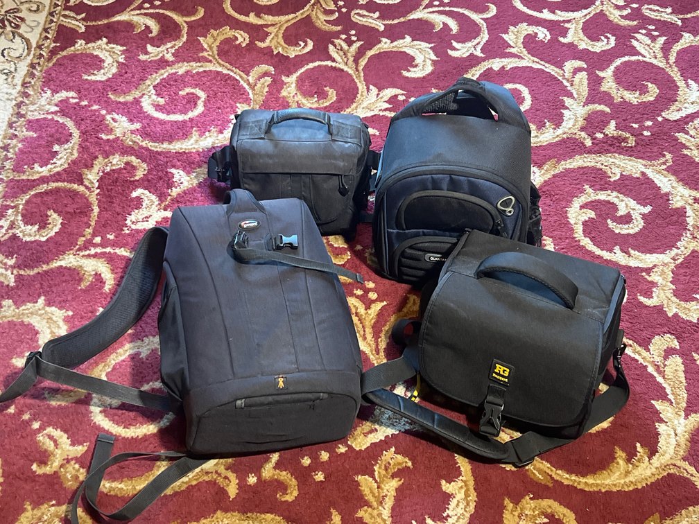 4 Padded Camera Bags in Various Sizes